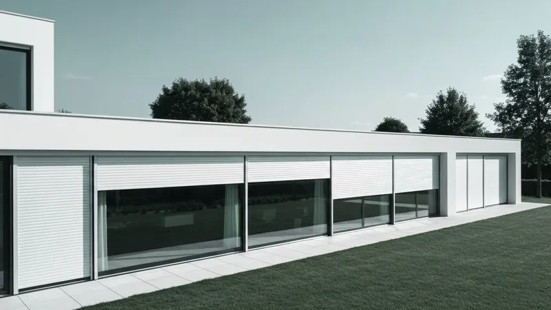 Volets roulants solaires maison contemporaine